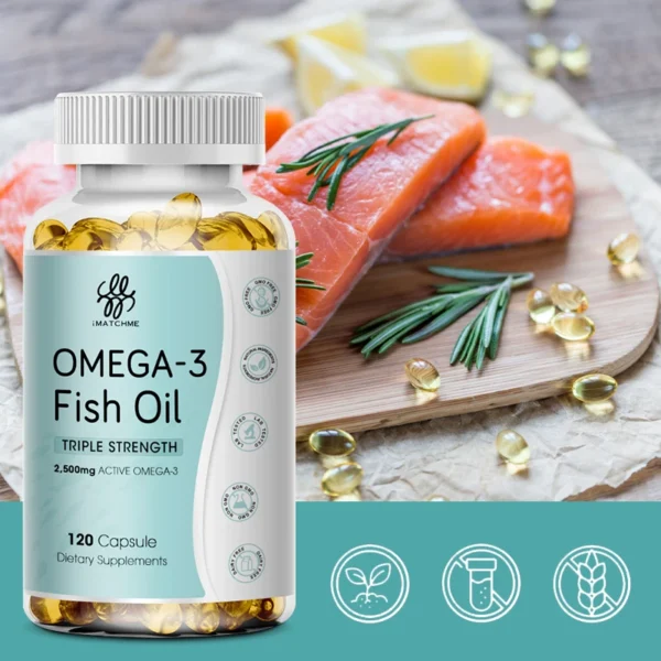 3600mg Triple Strength Omega 3  Fish Oil Supplement