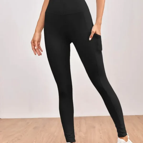 Solid Color Sweat-Absorption High-Waisted Sports Pants